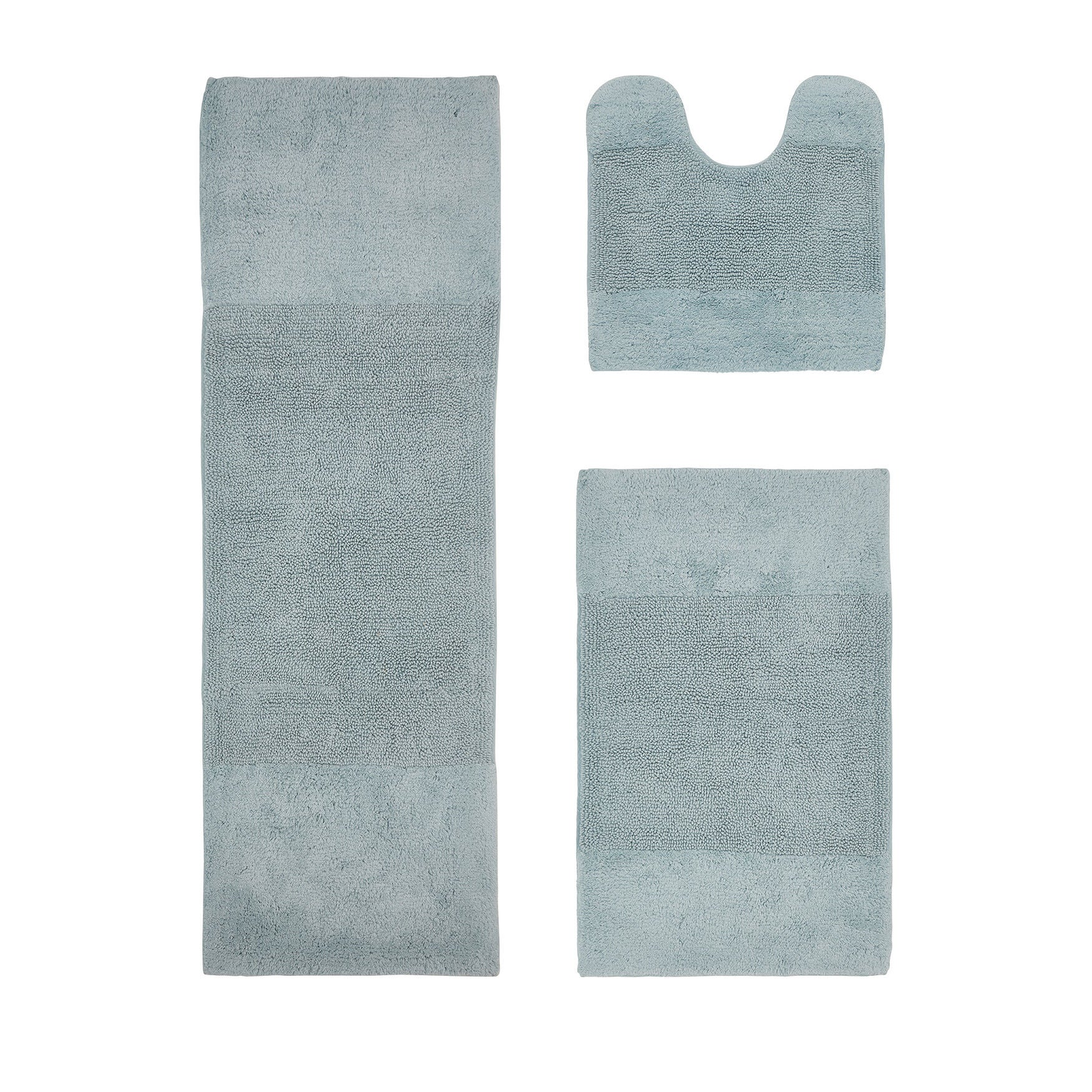 Granada Collection 100% Cotton 3 Piece (20 inches X 20 inches | 21 inches X 34 inches | 20 inches X 60 inches) Bath Rug Set, BLUE, hi-res image number 0