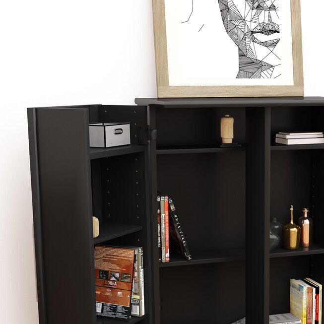 Locking Media Storage Cabinet with Shaker Doors, , alternate image number null