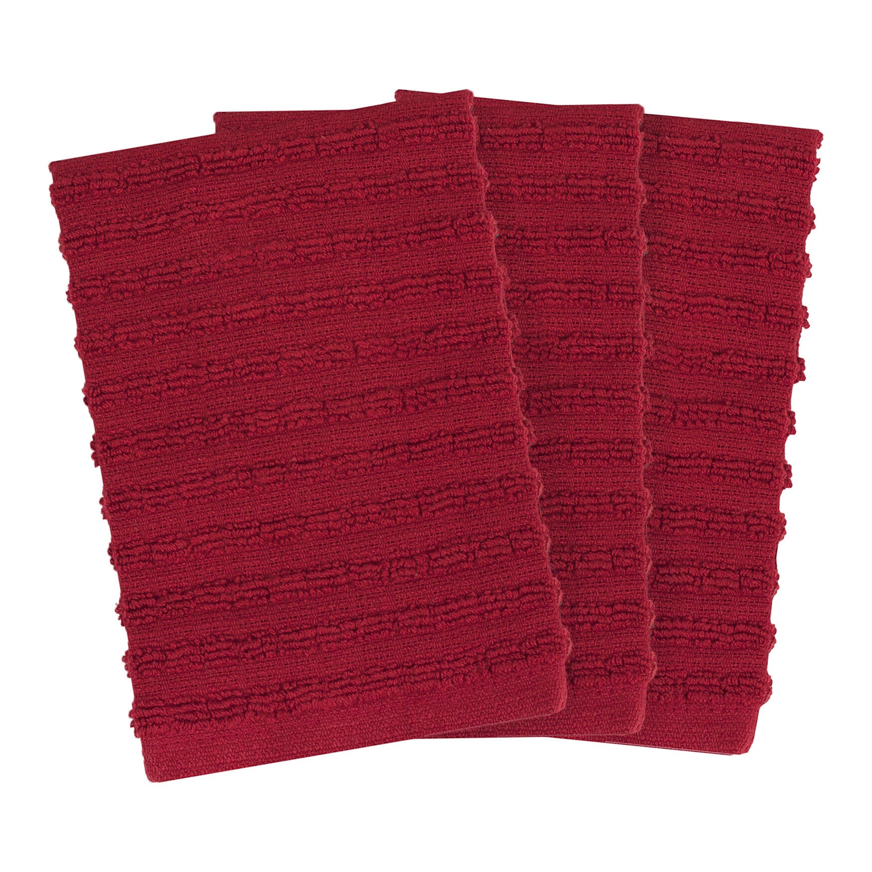 Royale 3Pk Solid Dish Cloth, PAPRIKA, hi-res image number 0