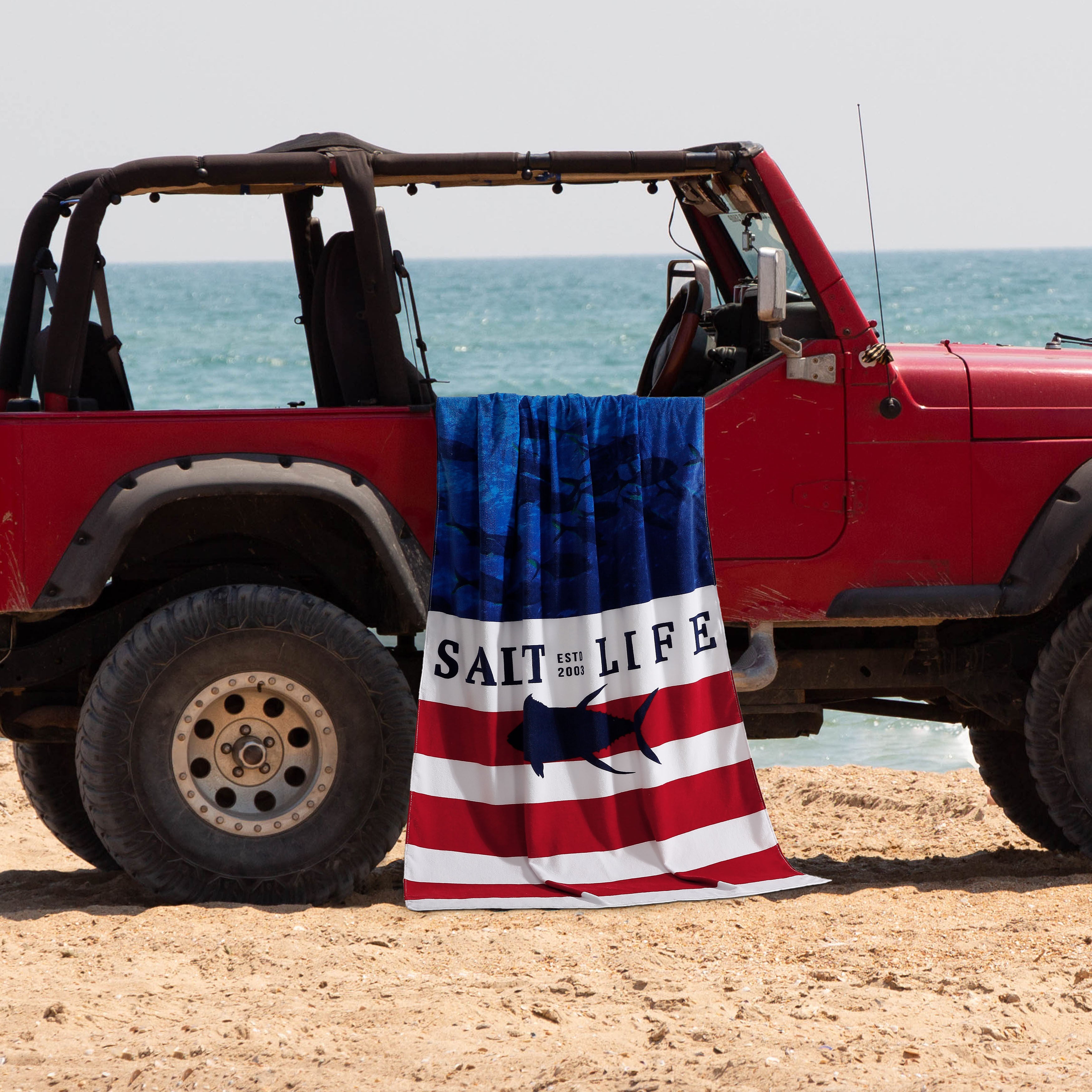 Respect Beach Towel, NAVY, hi-res image number 0