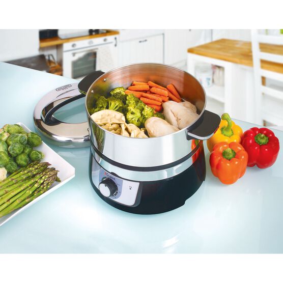 Euro Cuisine Stainless Steel Electric Food Steamer, , on-hover image number null