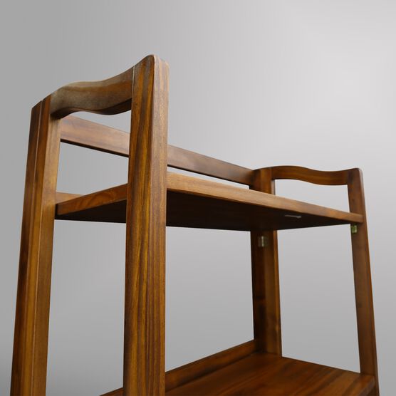 Stratford 5-Shelf Folding Bookcase-Warm Brown, , alternate image number null