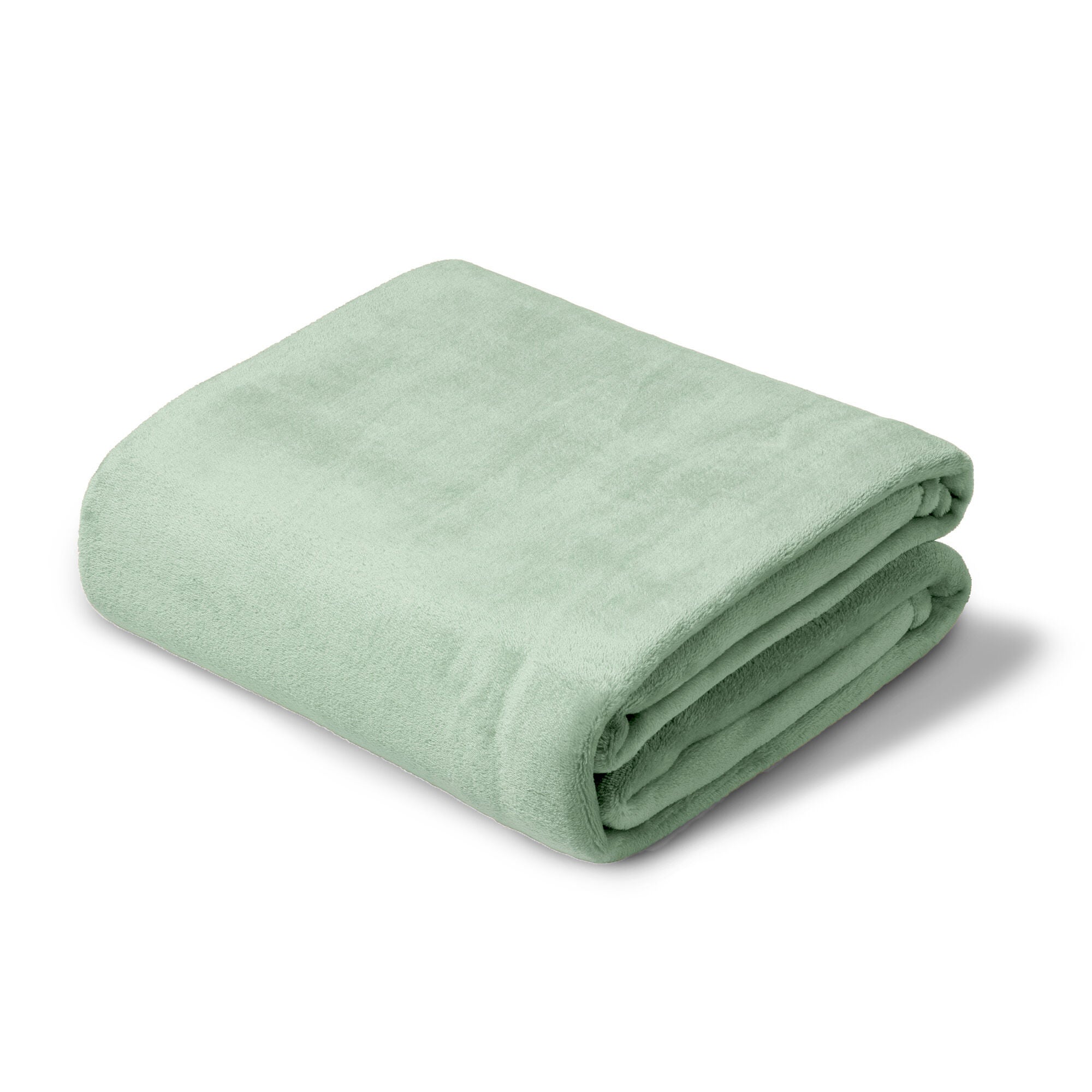 HGTV Super Luxe Faux Fur Throw Blanket Quietude 106 x 94 inches, GREEN, alternate image number 2