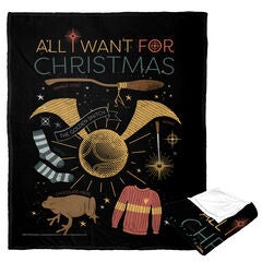 Wb Harry Potter All I Want For Christmas Silk Touch Throw