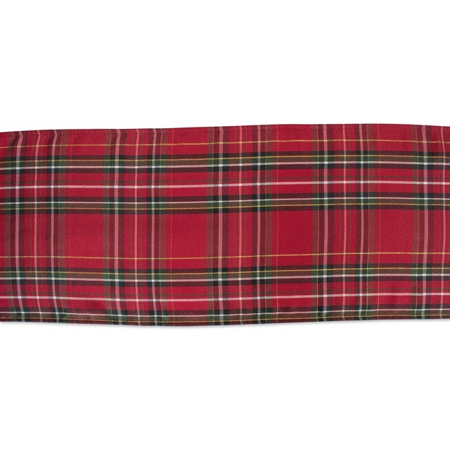 Holiday Metallic Plaid Table Runner 14x72, , alternate image number null