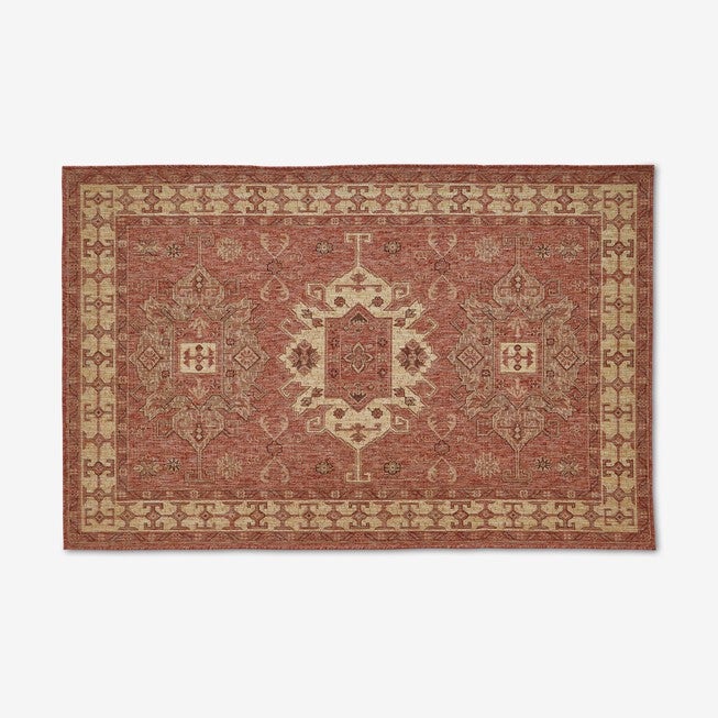 Kilim 6’6 inches x 9’4 inches Rug, RED, hi-res image number null