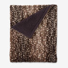 Faux Fur Animal Print Throw, DEER PRINT, hi-res image number null