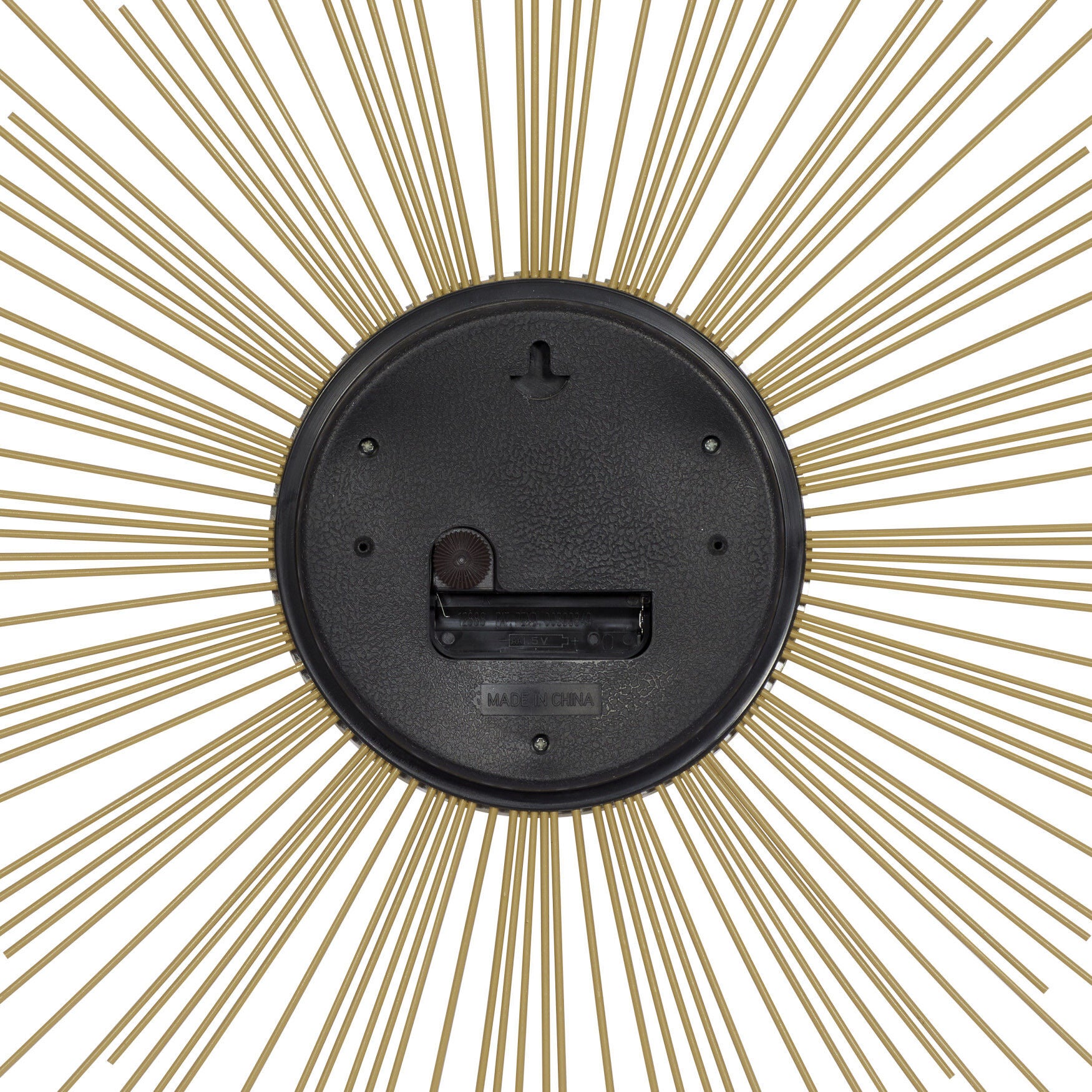 Gold Metal Contemporary Wall Clock, , alternate image number 2