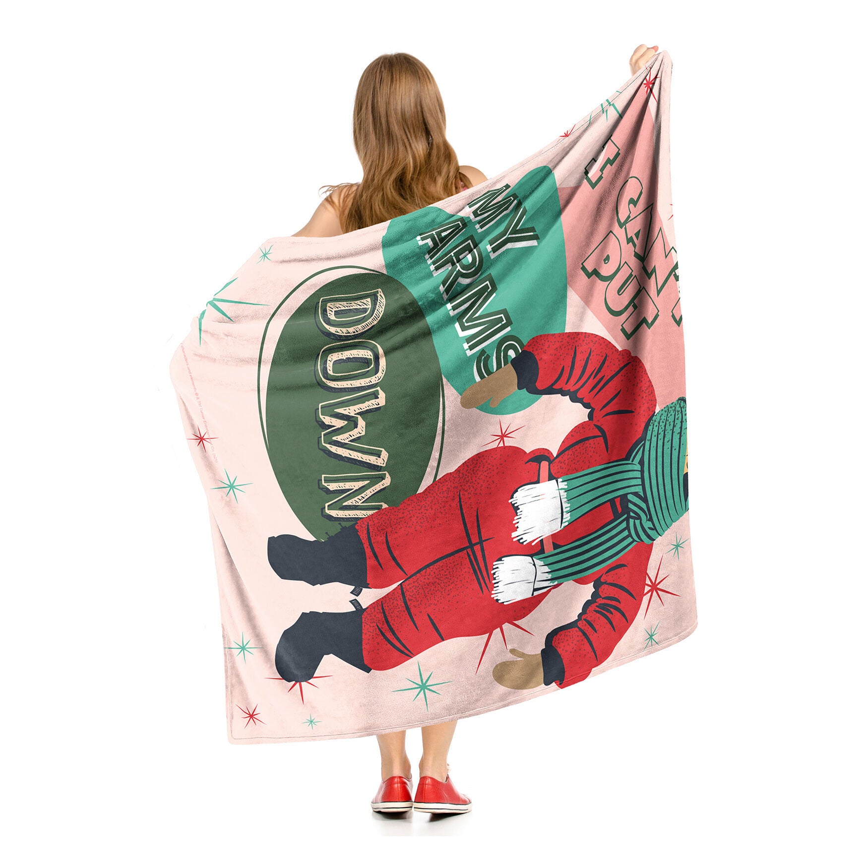 Wb A Christmas Story Can'T Put My Arms Down Silk Touch Throw Blanket, , alternate image number 5