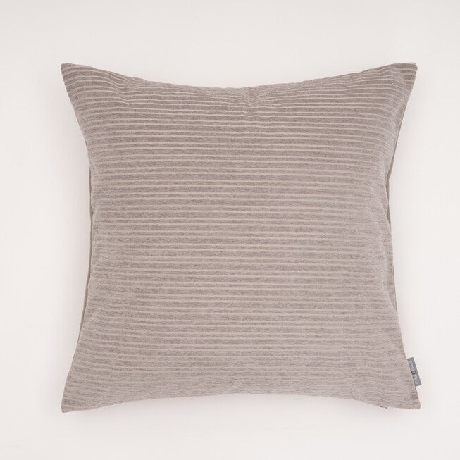 Opulence Chenille Stripes Square Pillow, DOVE GREY, hi-res image number null