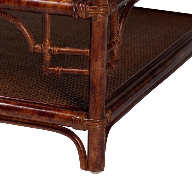 Sebalio Tortoise Natural Rattan Coffee Table, BROWN, alternate image number null