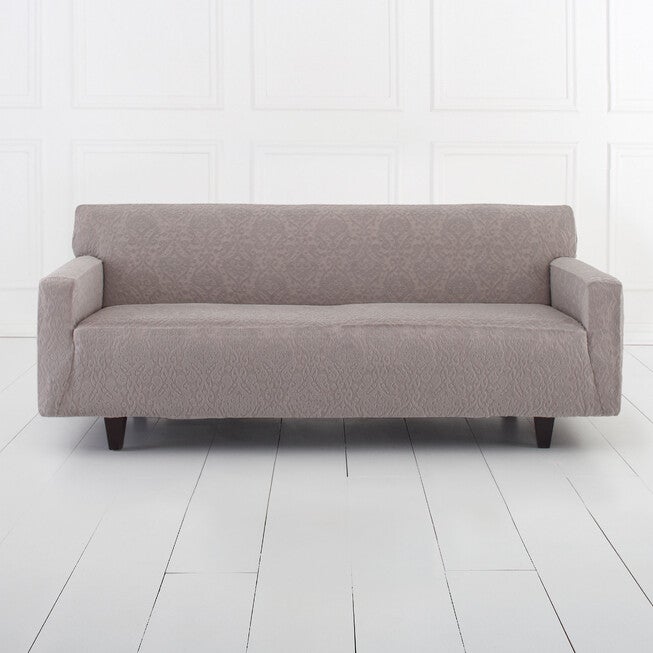 BH Studio Ikat Stretch Extra-Long Sofa Slipcover, GRAY, hi-res image number null
