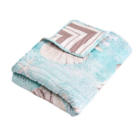 Ocean Turquoise Throw Blanket Catherines