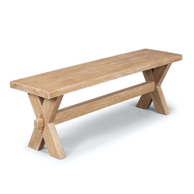 Cambridge White Dining Bench, WHITE, hi-res image number 0