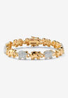 Gold-Plated Round Elephant Charm Bracelet Cubic Zirconia, GOLD, hi-res image number null