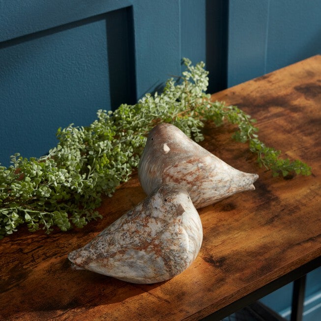 Bird (Set of 2) 4.5 inchesH Terra Cotta, BLUE/GREY/WHITE, alternate image number null