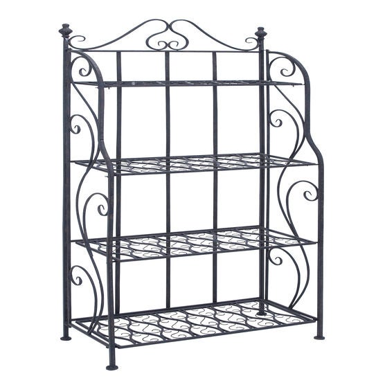 Black Iron Traditional Baker'S Rack, BLACK, hi-res image number null