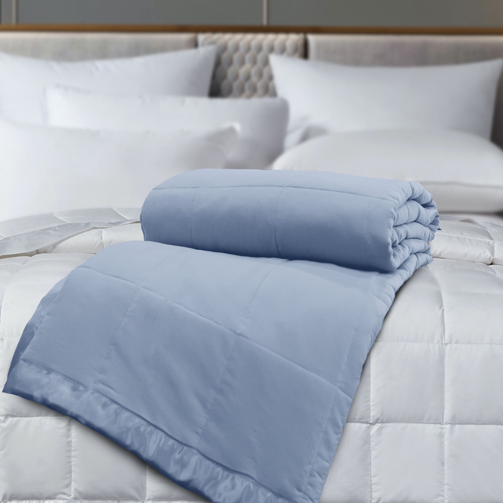 All Season Colored Microfiber Down Alternative Blanket, , alternate image number 5