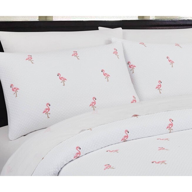Flamingo Standard Sham, WHITE PINK, hi-res image number null