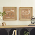 Set Of 2 Brown Wood Farmhouse Wall Decor, , alternate image number null