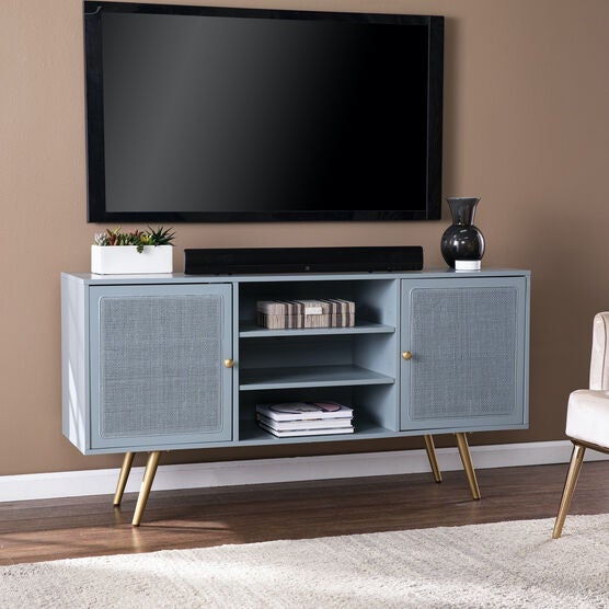Alsterson Media Stand w/ Storage, GREEN, hi-res image number null