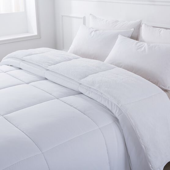 Cozy Down Alternative Reversible Comforter, White, , alternate image number null