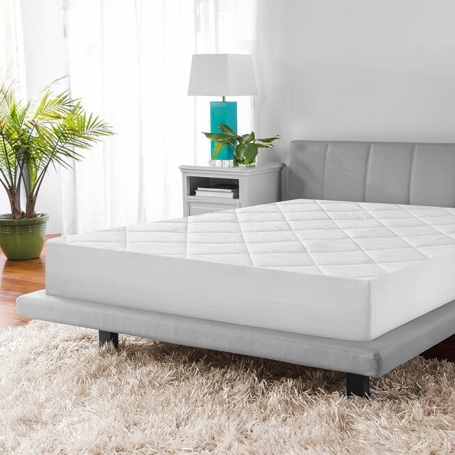 SensorPEDIC MicroShield Antimicrobial Mattress Pad, WHITE, hi-res image number 0