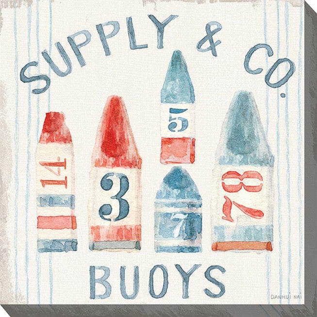 NAUTICAL SUPPLY OUTDOOR ART 24X24, MULTI, hi-res image number null