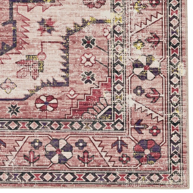 Washable Marcie Ivory/Pink Rug, , alternate image number 3