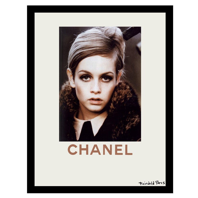 Chanel Twiggy Fur Look - Beige / Brown - 14x18 Framed Print, BEIGE BROWN, hi-res image number 0