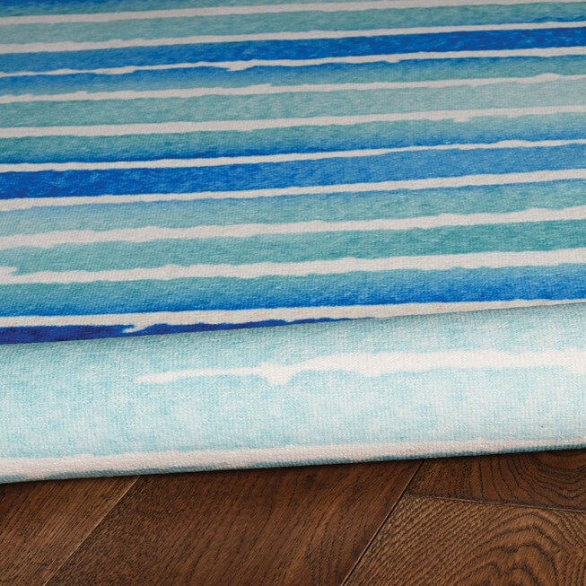 Washable Janna Ivory/Blue Rug, , alternate image number 4
