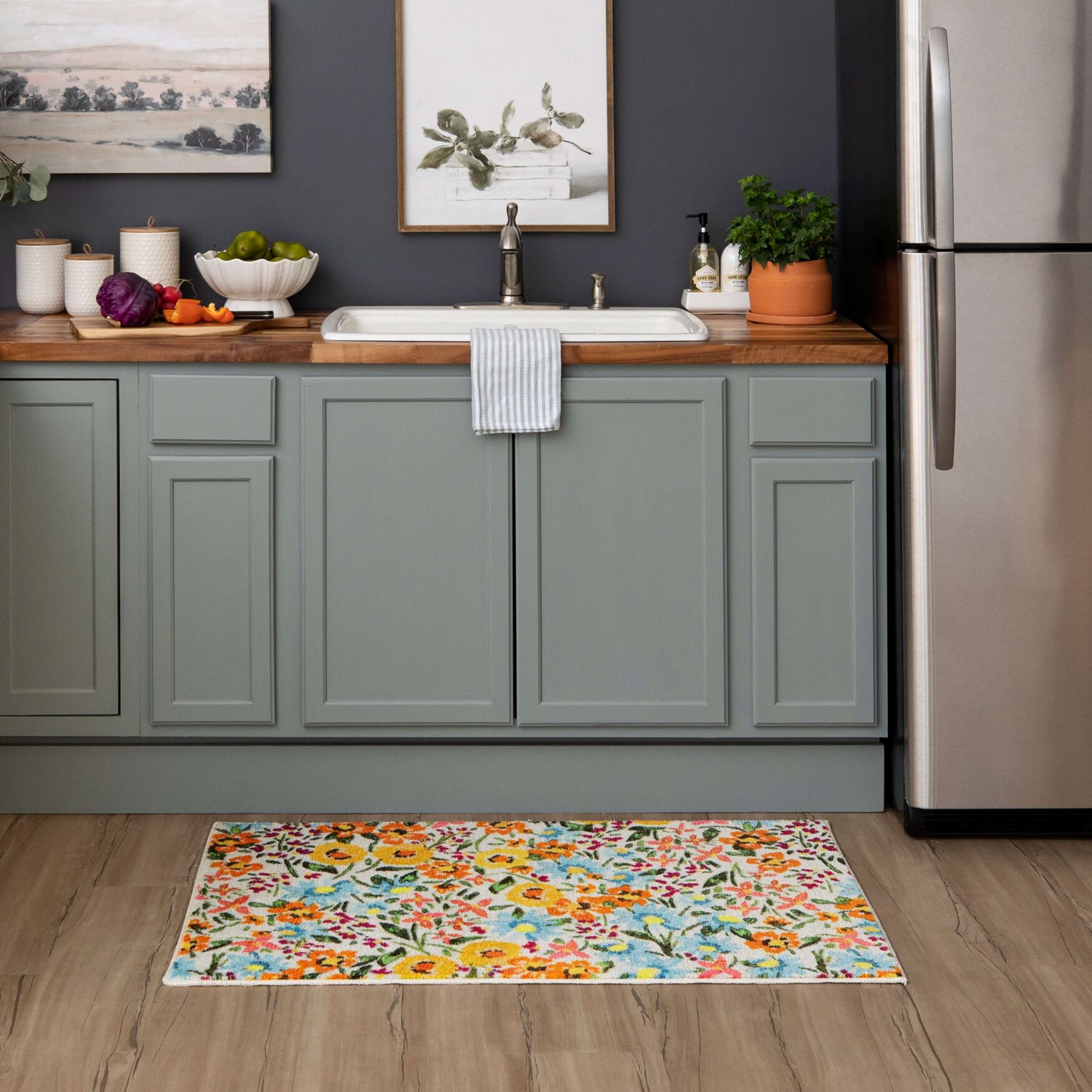 Flower Field Kitchen Rug, , alternate image number 7