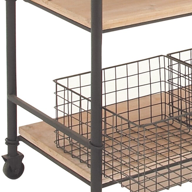 Brown Industrial Metal Storage Cart, 32 x 48, , alternate image number 3