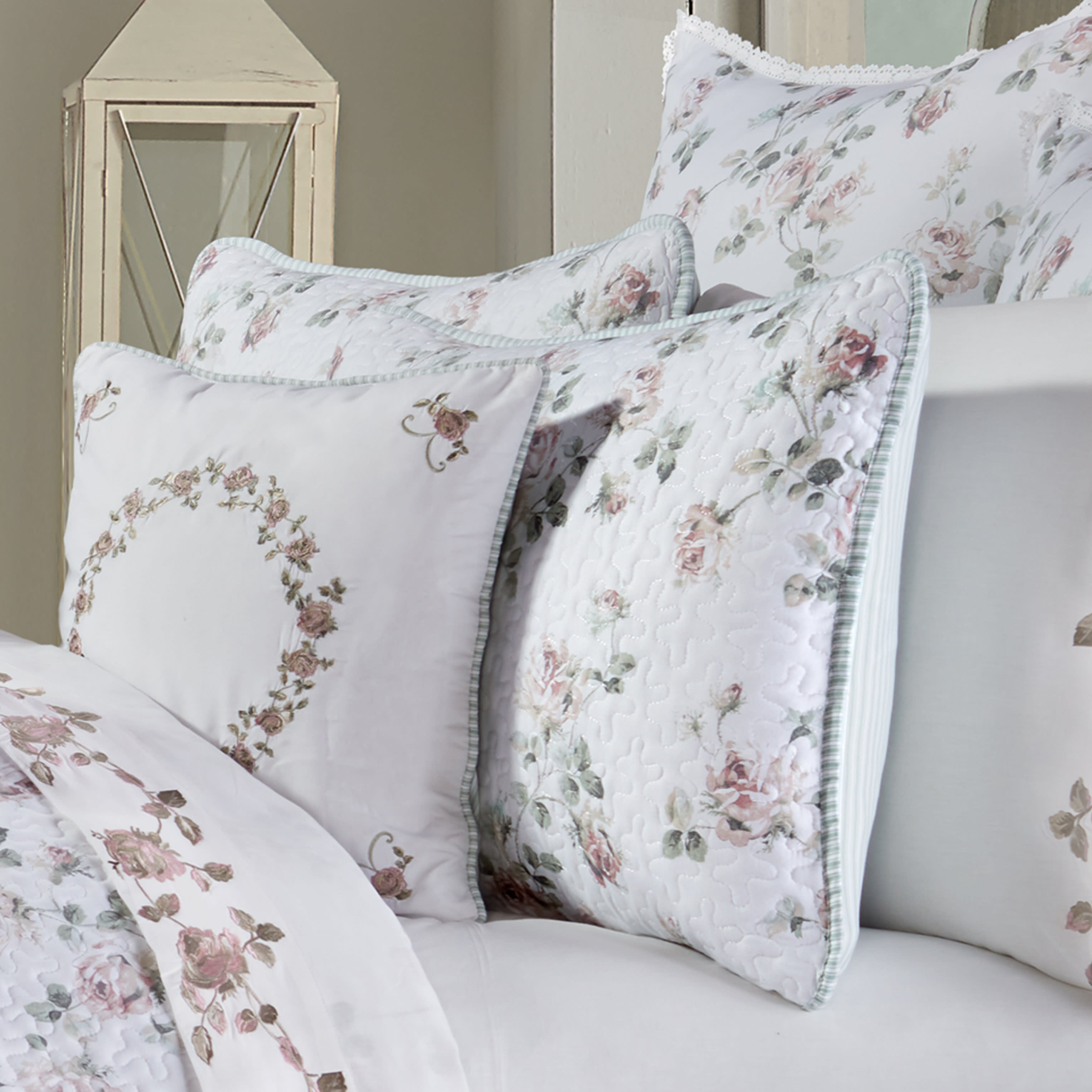 Rialto Sage 3 Piece Quilt Set, SAGE, alternate image number 1