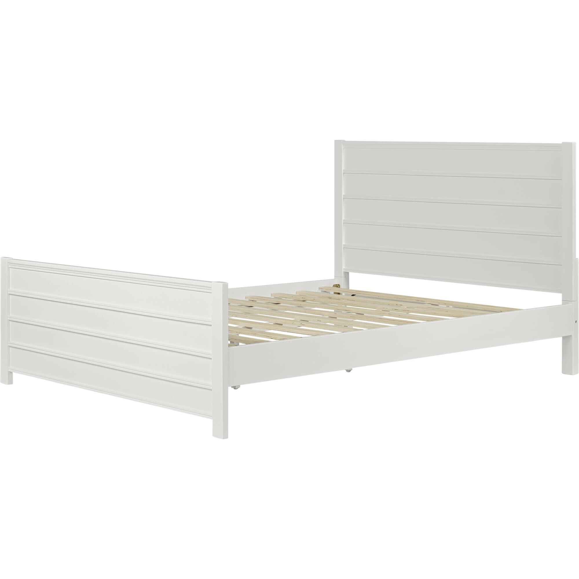 Caroline Wooden Platform Bed in Oak, King, WHITE, alternate image number 6