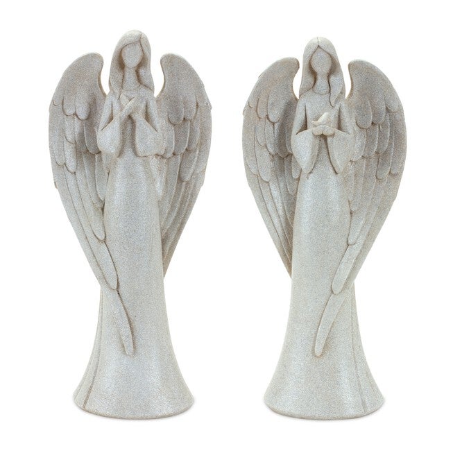 Angel (Set of 2) 11.75 inchesH Resin, WHITE, hi-res image number null