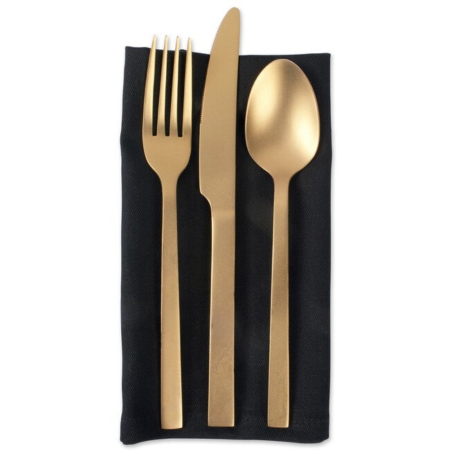 Black Napkin, Set of 6, , alternate image number null