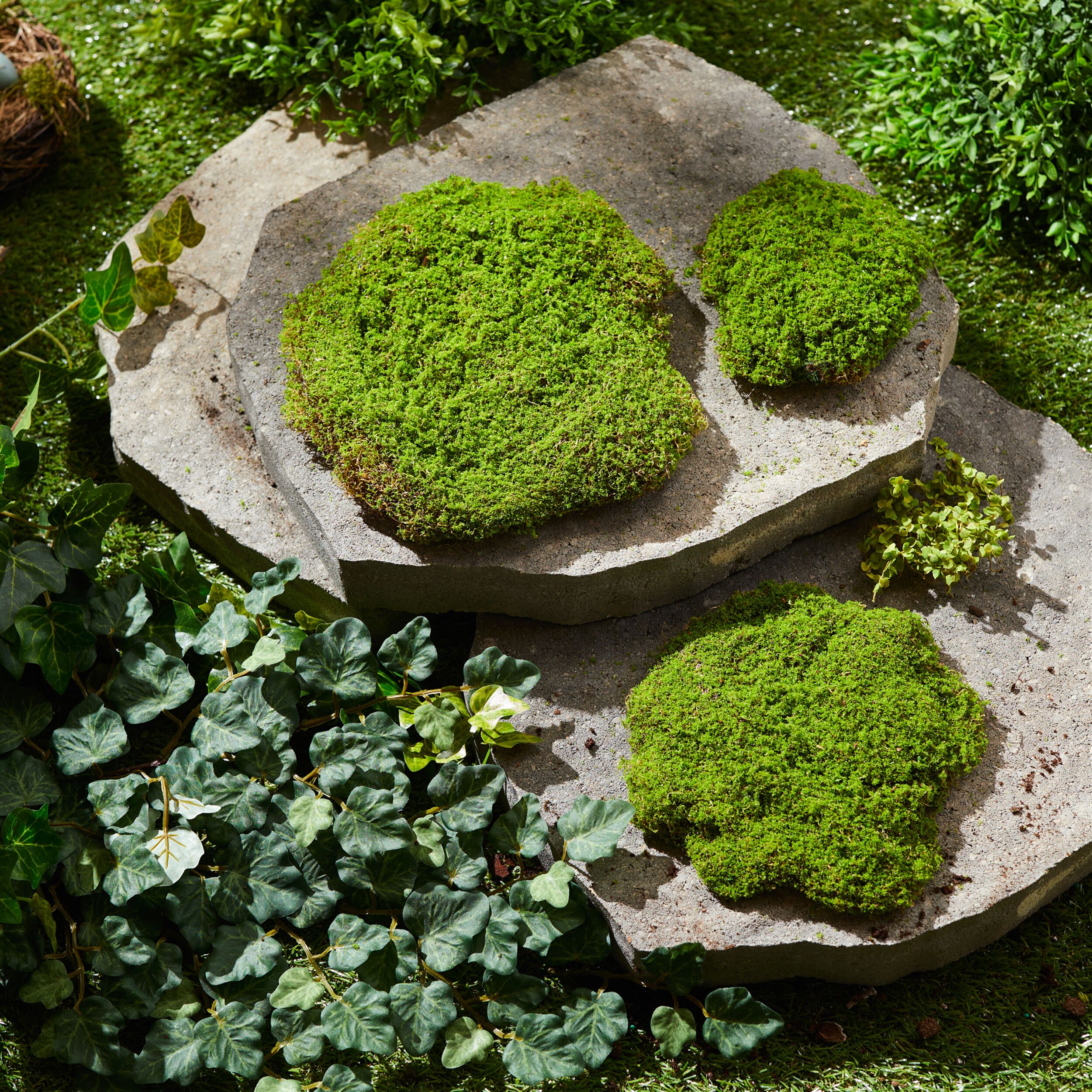 Faux Moss Pad Set of 3, GREEN, alternate image number 1
