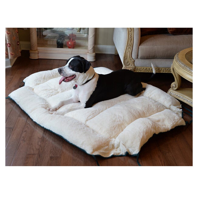 Pet Bed & Mat, Luxury soft Dog Cushion, Laurel Green/Ivory, Large, , alternate image number 3