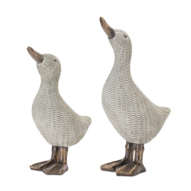 Duck (Set of 4) 8.25 inchesH, 10.375 inchesH Resin, BROWN, hi-res image number null