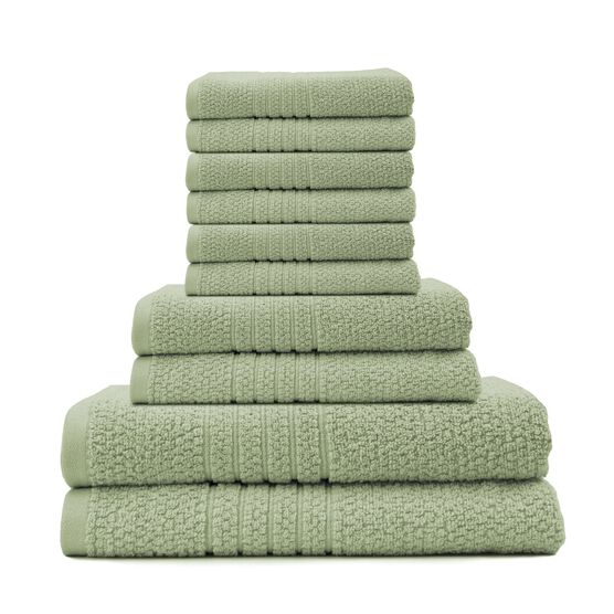 Softee 10 Pc Towel Set 10 Pc Towel Set, SEEDLING GREEN, hi-res image number null