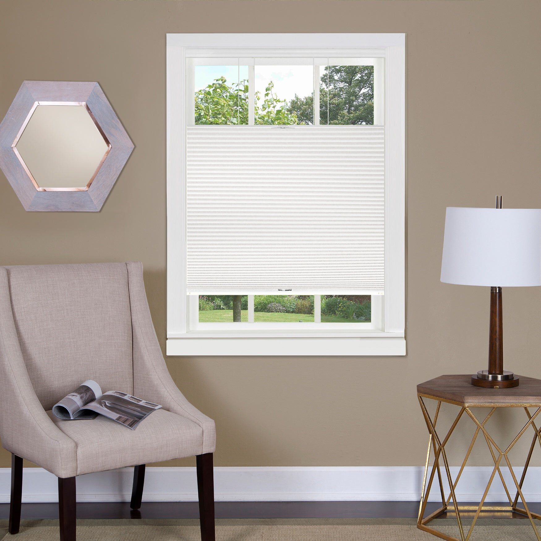 Cordless Top-Down Honeycomb Cellular Pleated Shade