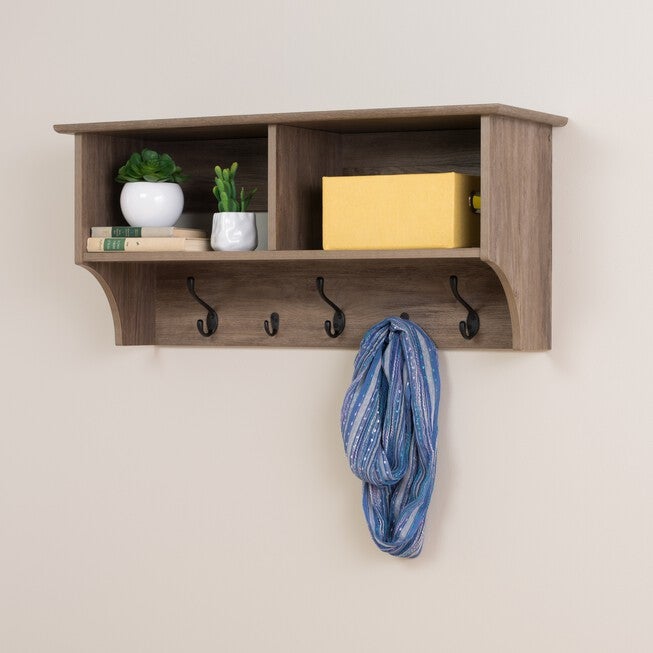 36 inches Wide Hanging Entryway Shelf, GREY, hi-res image number 0