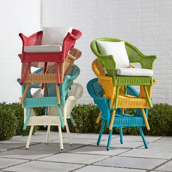 Roma All-Weather Wicker Stacking Chair, , alternate image number null