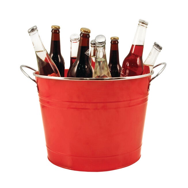 Big Red Galvanized Metal Tub, RED, hi-res image number null