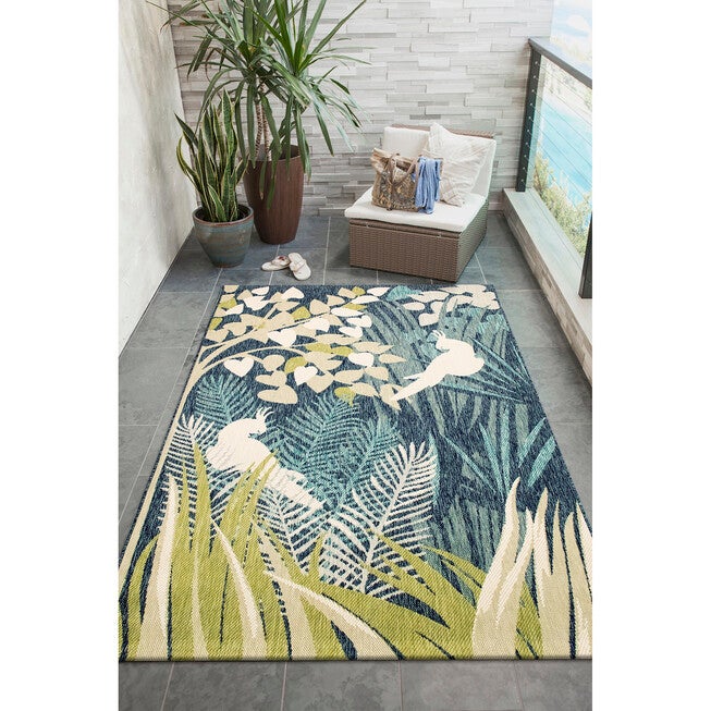 Liora Manne Portofino Jungle Bird Indoor/Outdoor Rug, , alternate image number null