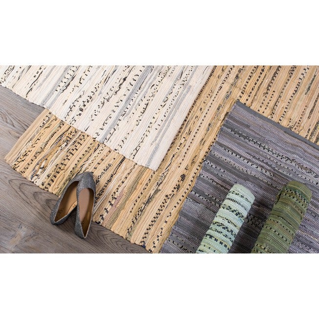 Multi Taupe Rag Rug 50X80 Cm, , on-hover image number 1