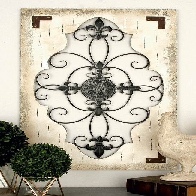 Cream Rustic Ornamental Wood Wall Décor, , alternate image number null