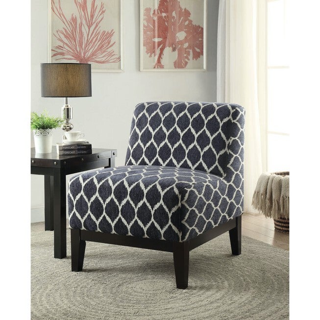 Accent Chair Seating, DARK BLUE CHENILLE, hi-res image number 0