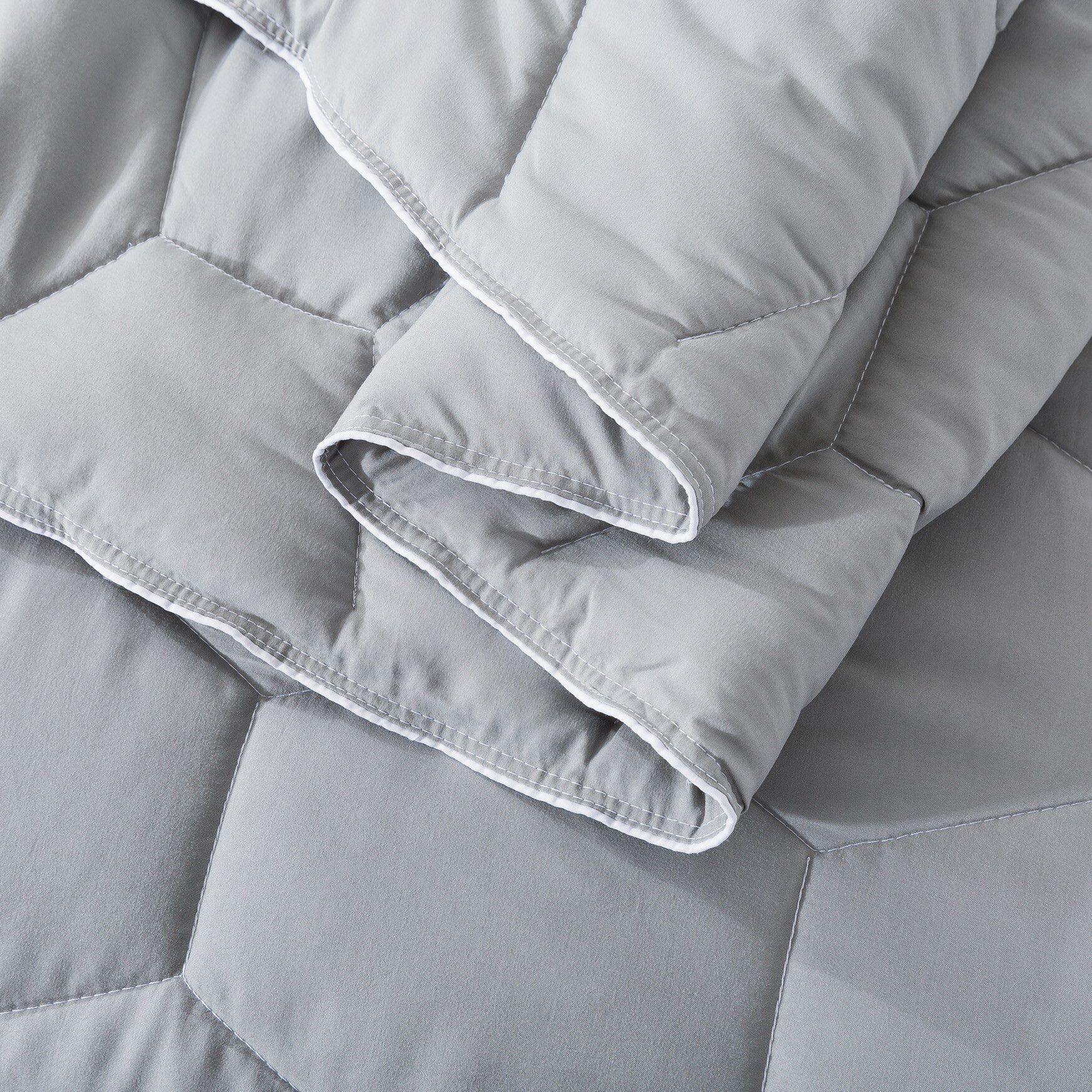 Honeycomb Down Alternative Blanket, Gray/ White, , alternate image number 2